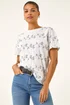 Roman Ivory Floral Puff Print T-Shirt - 12 Image 4
