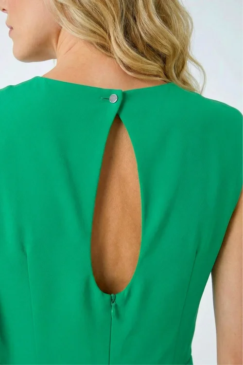 Roman Green Fit & Flare Midi Dress - 12 Image 4