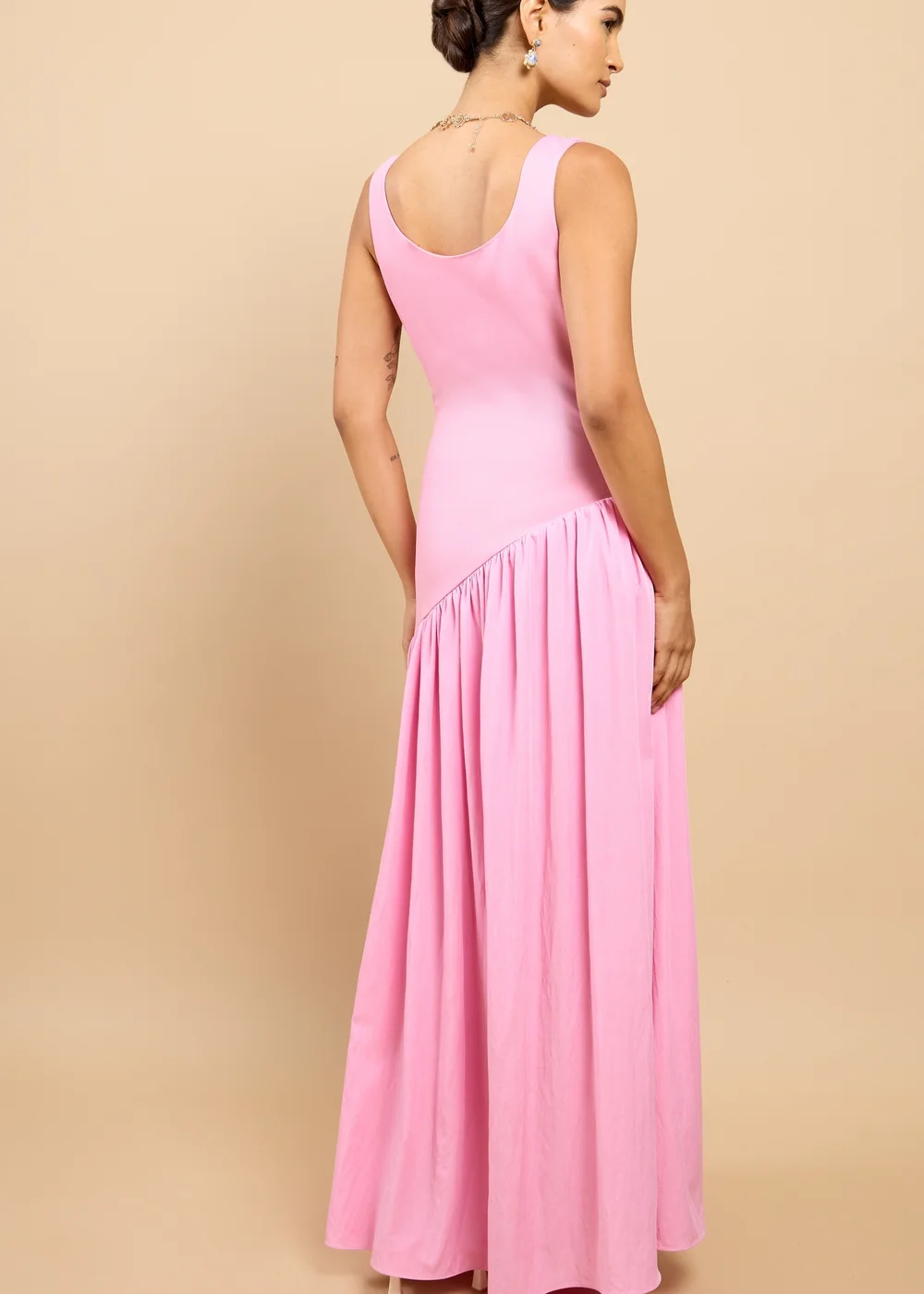 Little Mistress Pink Dropped Waist Midaxi Dress - 16 Image 2