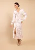 Little Mistress Shell Print Midaxi Shirt Dress - 10 Image 1
