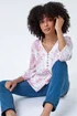 Roman Light Pink Button Detail Floral Top - 18 Image 1
