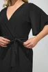 Yours London Curve Black Ruffle Hem Wrap Dress - 30-32 Image 4