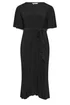 Yours London Curve Black Ruffle Hem Wrap Dress - 30-32 Image 5
