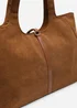 Where's That From Womens Cabana Cognac Suede Shoulder Tote Bag - One Size Image 5