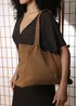 Where's That From Womens Cabana Cognac Suede Shoulder Tote Bag - One Size Image 1