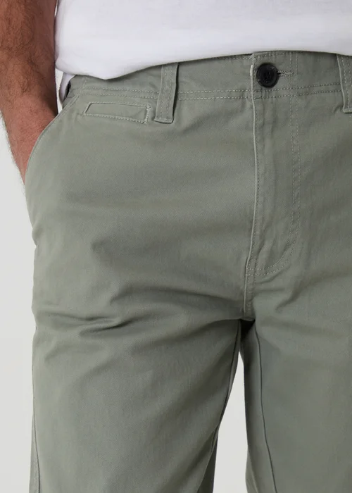 Threadbare Soft Green Cotton Slim Fit Chino Trousers With Stretch - 36/L32 Image 4