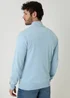 Threadbare Light Blue Funnel Neck Quarter Zip Knitted Jumper - XL Image 2