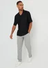 Threadbare Black Kylian Linen Blend Revere Collar Short Sleeve Shirt - L Image 4