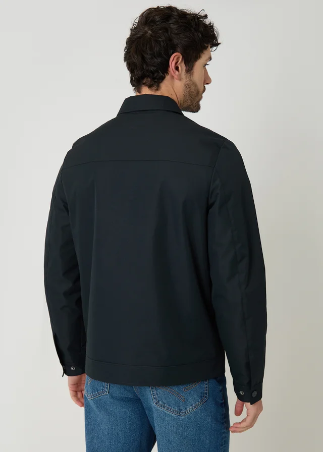 Threadbare Navy Showerproof Lightweight Zip Through Jacket