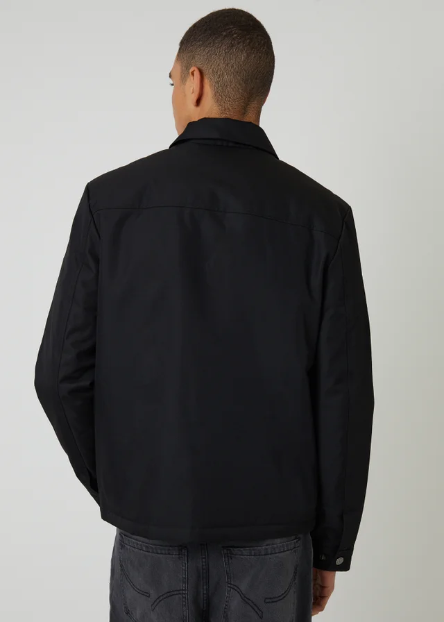 Threadbare Black Showerproof Lightweight Zip Up Jacket