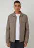 Threadbare Taupe Showerproof Lightweight Zip Up Jacket - M Image 1