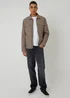 Threadbare Taupe Showerproof Lightweight Zip Up Jacket - M Image 3