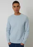 Threadbare Light Blue Raglan Knitted Crew Neck Jumper - XL Image 1