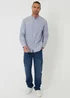 Threadbare Blue Linen Blend Long Sleeve Grandad Collar Shirt - XL Image 3