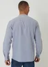 Threadbare Blue Linen Blend Long Sleeve Grandad Collar Shirt - XL Image 2