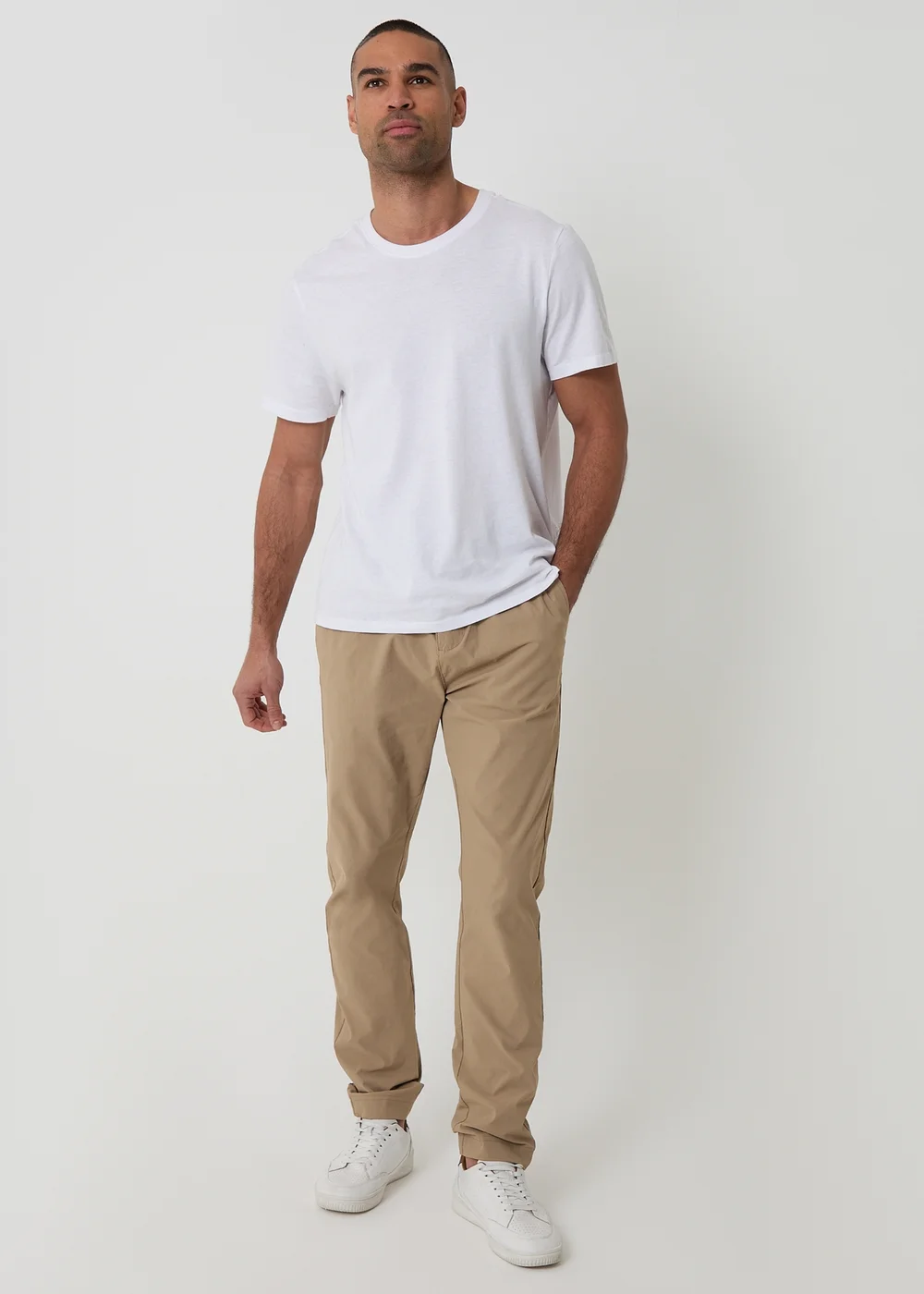Threadbare Stone Slim Fit Stretch Trousers - 32/L32 Image 3