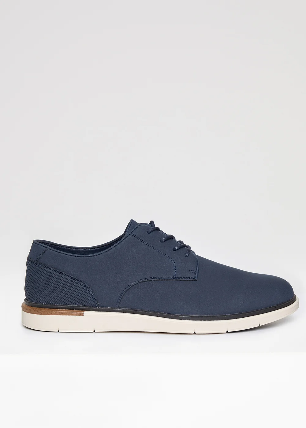 Threadbare Navy Faux Suede Derby Shoes - 11 Image 1