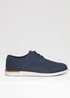 Threadbare Navy Faux Suede Derby Shoes - 11 Image 1