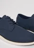 Threadbare Navy Faux Suede Derby Shoes - 11 Image 3