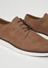 Threadbare Tan Faux Suede Derby Shoes - Size 7 Image 3
