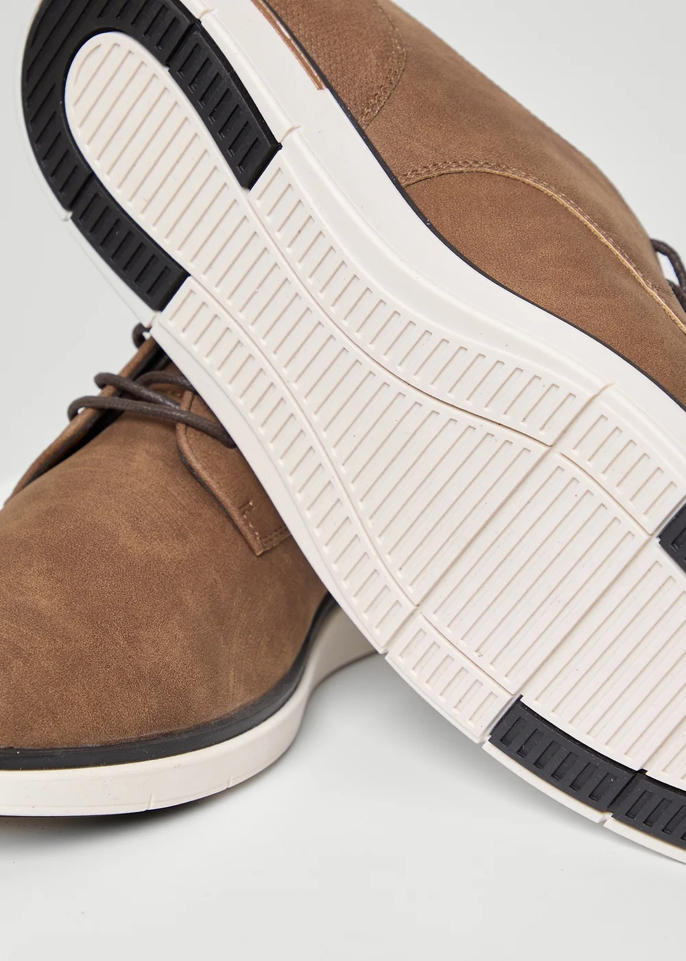 Threadbare Tan Faux Suede Derby Shoes - Size 7 Image 5