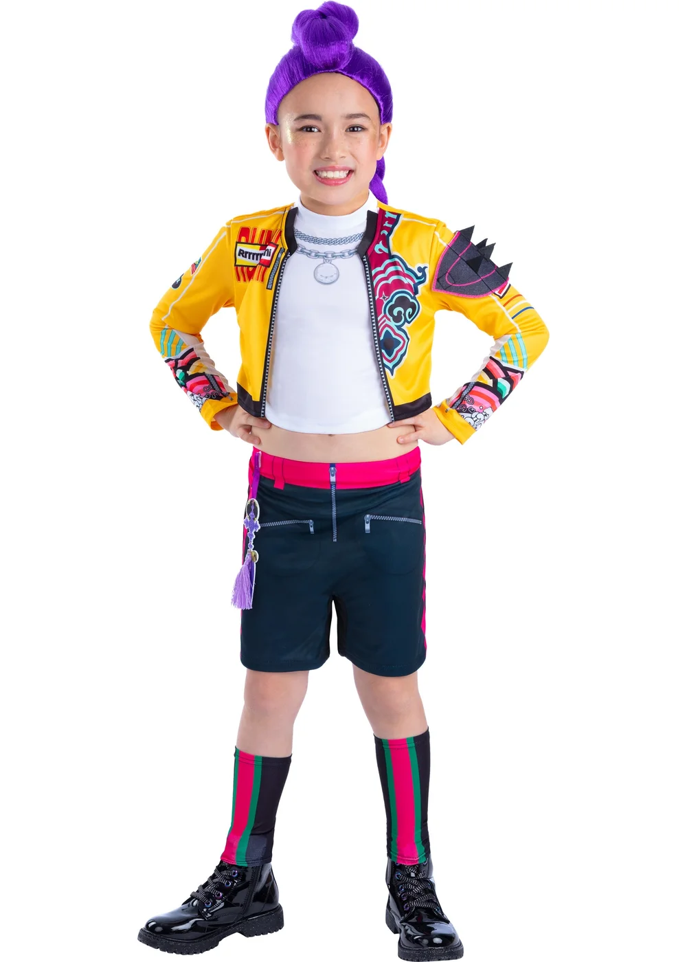 K-Pop Demon Hunters Rumi Core Look Child Costume & Wig (5-10 Years) - 5-6 Yrs Image 1
