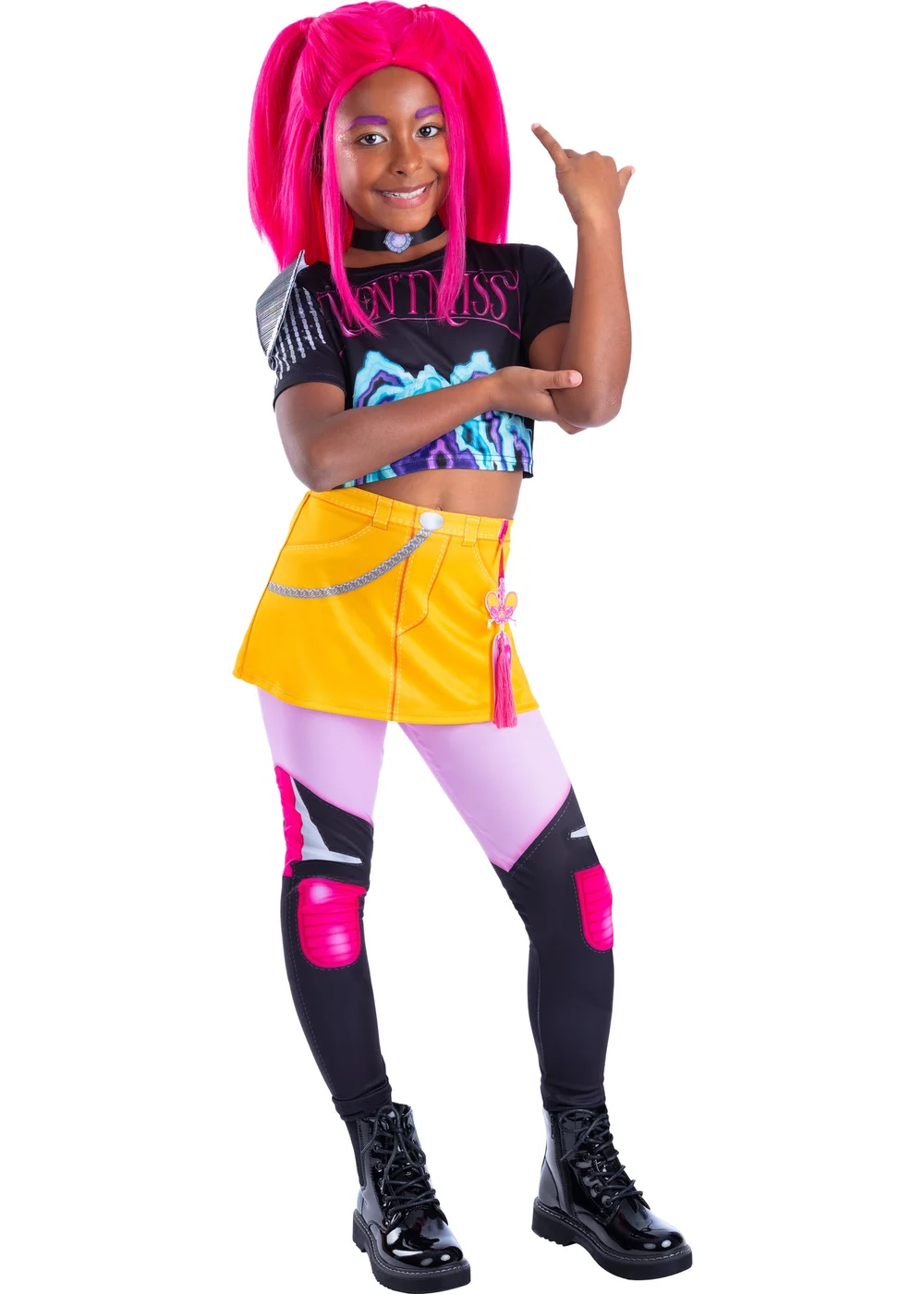 K-Pop Demon Hunters Mira Core Look Child Costume & Wig (5-10 Years) - 7-8 Yrs Image 1