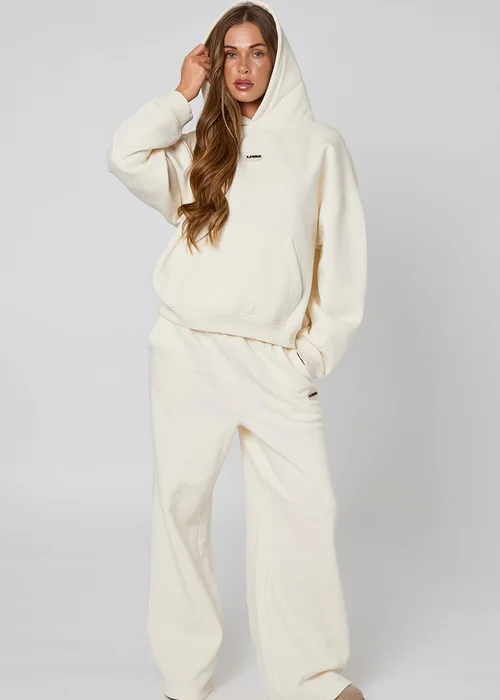 Urban Bliss Rubber Branding Hoodie Cream - 10 Image 3