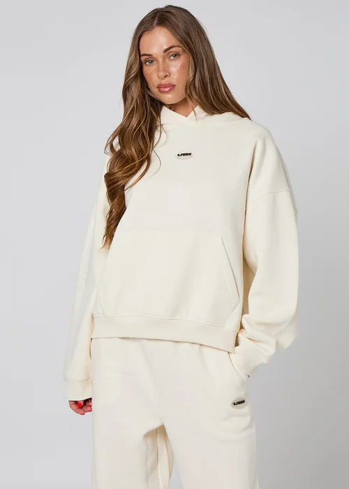 Urban Bliss Rubber Branding Hoodie Cream - 10 Image 2