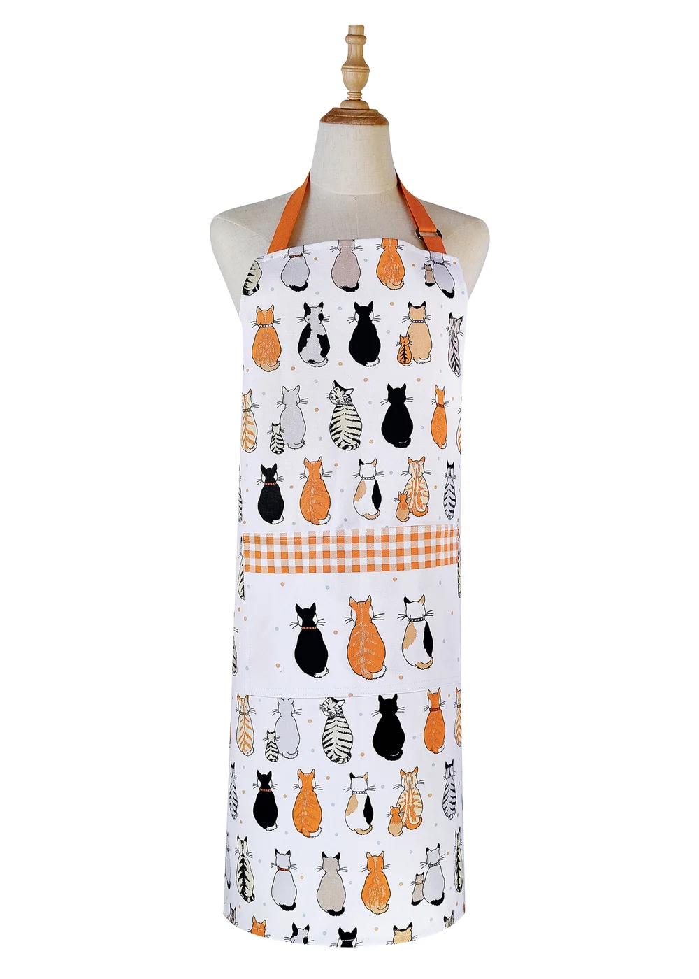 Ulster Weavers Cats In Waiting Orange Apron - Cotton - One Size Image 1