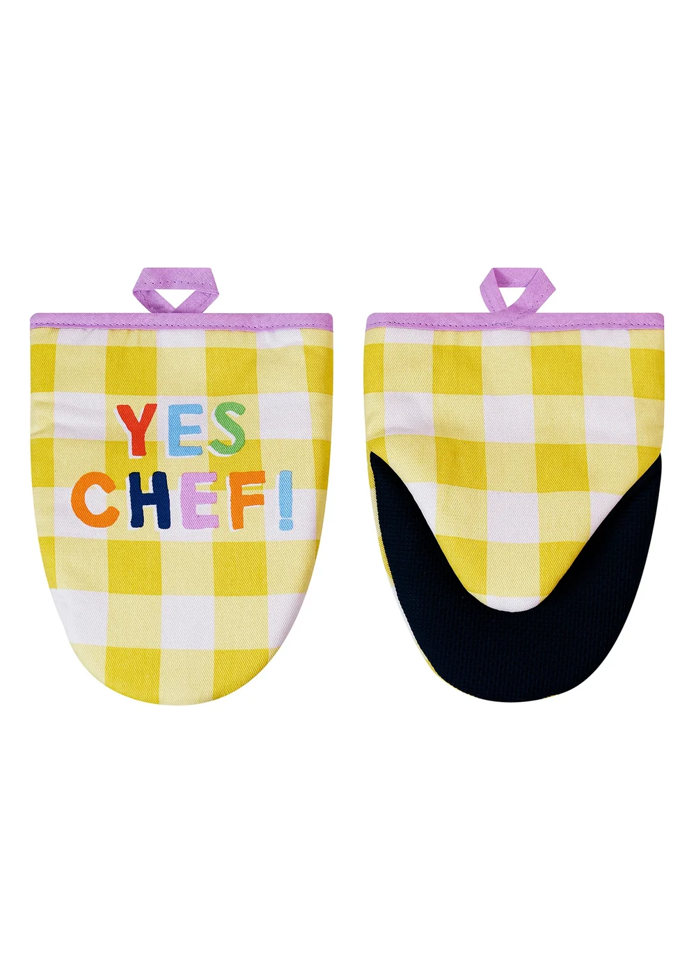 Ulster Weavers Yes Chef Multi Colour Microwave Mitts - Pair - One Size Image 1