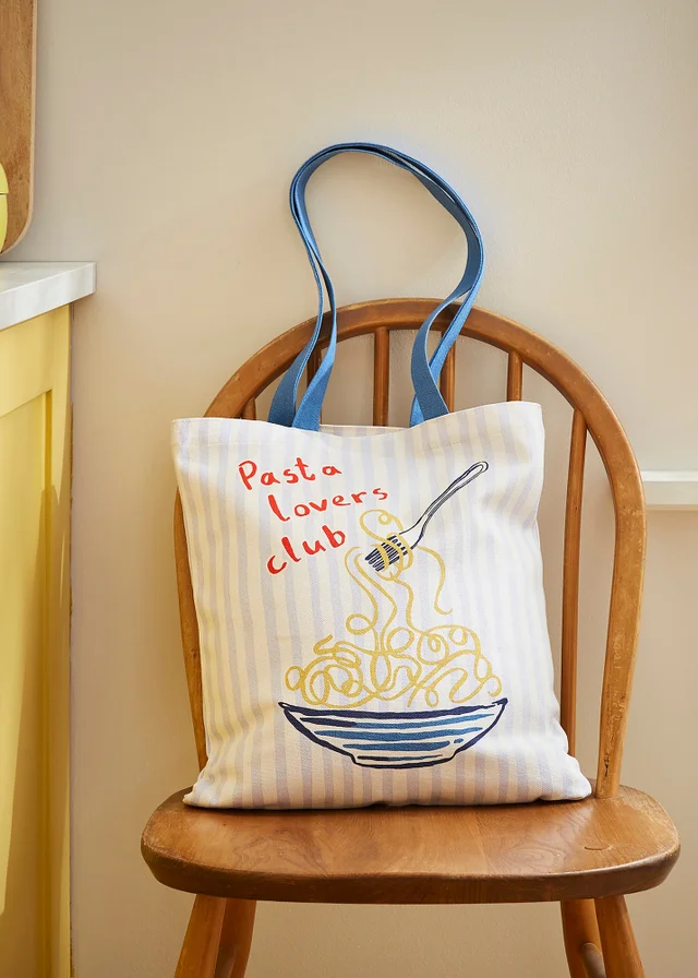 Ulster Weavers Pasta Lovers Club Yellow Shopper Bag - Tote