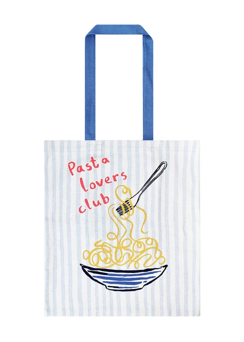 Ulster Weavers Pasta Lovers Club Yellow Shopper Bag - Tote - One Size Image 1