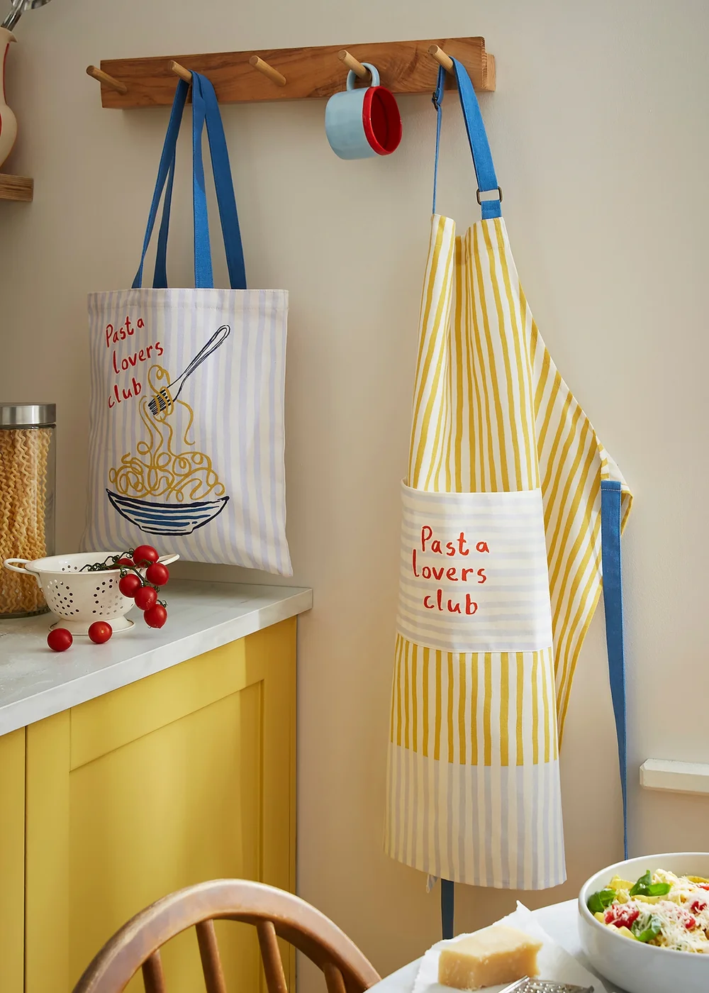 Ulster Weavers Pasta Lovers Club Yellow Shopper Bag - Tote - One Size Image 3