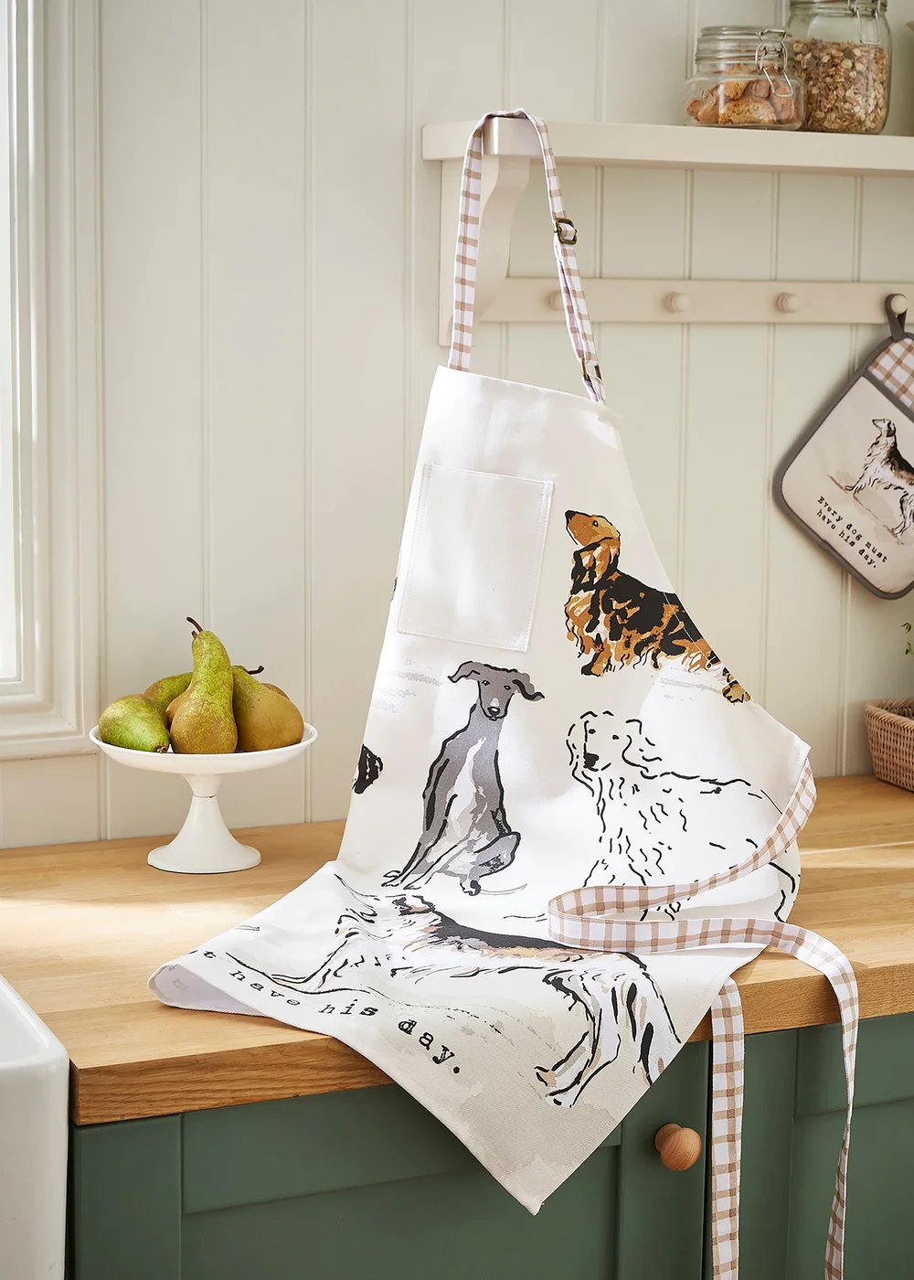 Ulster Weavers Country Dogs Brown Apron - Cotton - One Size Image 2