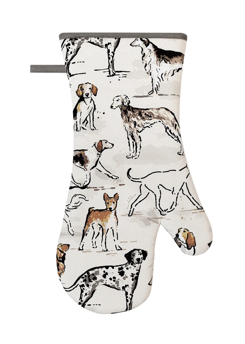 Ulster Weavers Country Dogs Brown Gauntlet Oven Glove - One Size Image 1