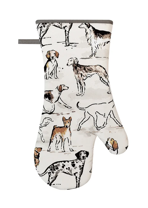 Ulster Weavers Country Dogs Brown Gauntlet Oven Glove - One Size Image 1