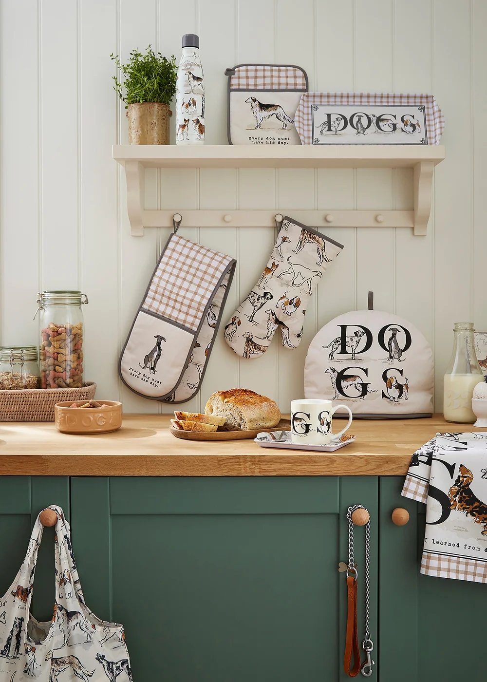 Ulster Weavers Country Dogs Brown Gauntlet Oven Glove - One Size Image 3