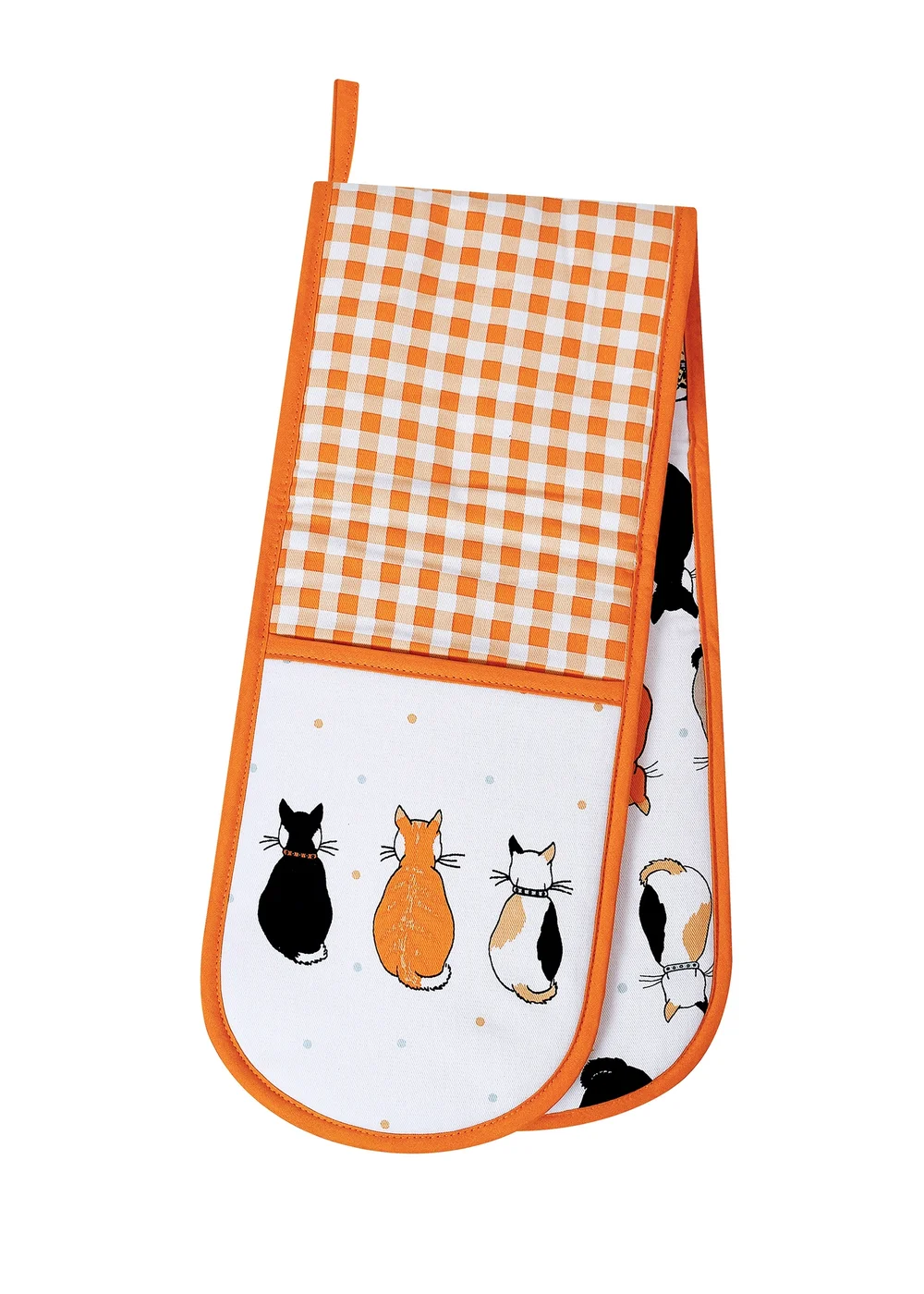 Ulster Weavers Cats In Waiting Orange Double Oven Glove - One Size Image 1