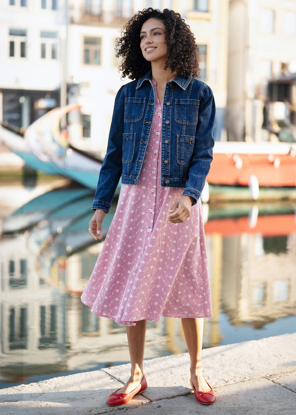 Yumi Blue Stretch Denim Jacket With Pocket Detail - 14 Image 2