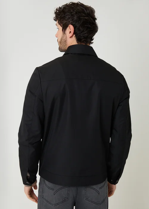 Threadbare Black Showerproof Lightweight Zip Up Jacket - S Image 2