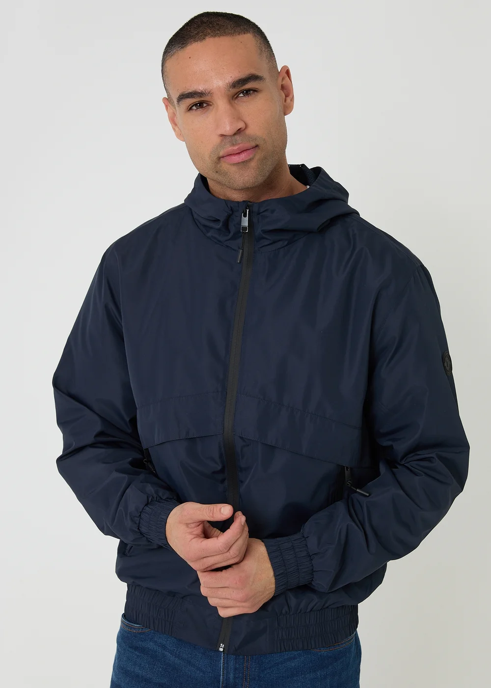 Threadbare Navy Lightweight Hooded Jacket - S Image 5