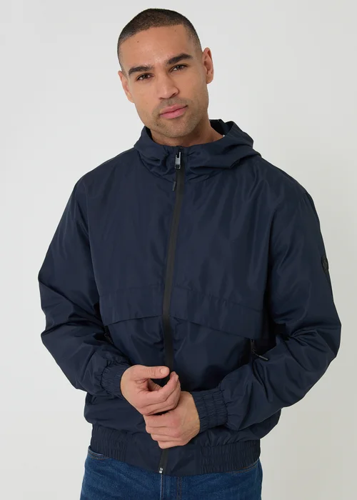 Threadbare Navy Lightweight Hooded Jacket - S Image 5