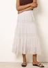Blue Vanilla White Tiered Maxi Skirt - M/L Image 2