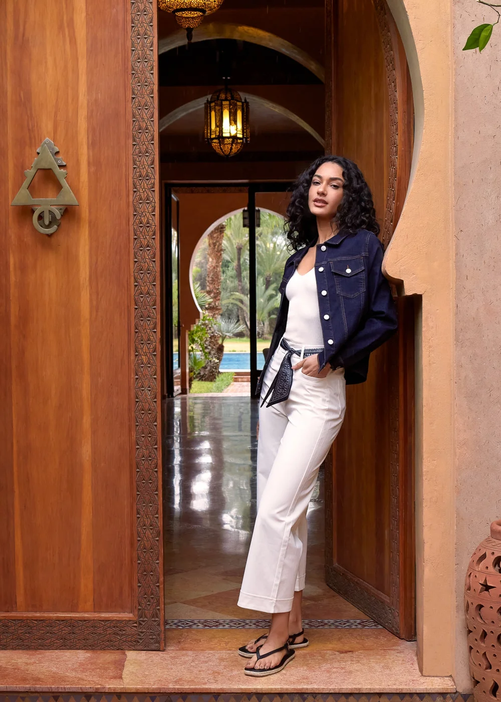 Blue Vanilla Navy Boxy Denim Jacket - L Image 2