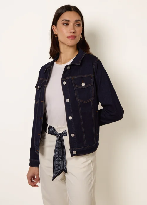 Blue Vanilla Navy Boxy Denim Jacket - L Image 3