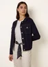 Blue Vanilla Navy Boxy Denim Jacket - L Image 3