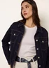 Blue Vanilla Navy Boxy Denim Jacket - L Image 4