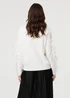 Izabel London White Feather Embellished Long Sleeve Jumper - 10 Image 2