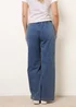 Blue Vanilla Blue Draw String Wide Leg Denim Trousers - L Image 4